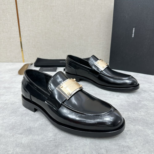 Dolce & Gabbana DG Moccasin Loafer Leather Dress Shoes