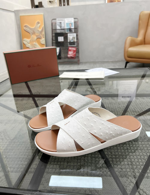 Loro Piana LP Cowhide Upper Casual Comfortable Slippers