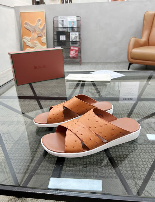 Loro Piana LP Cowhide Upper Casual Comfortable Slippers
