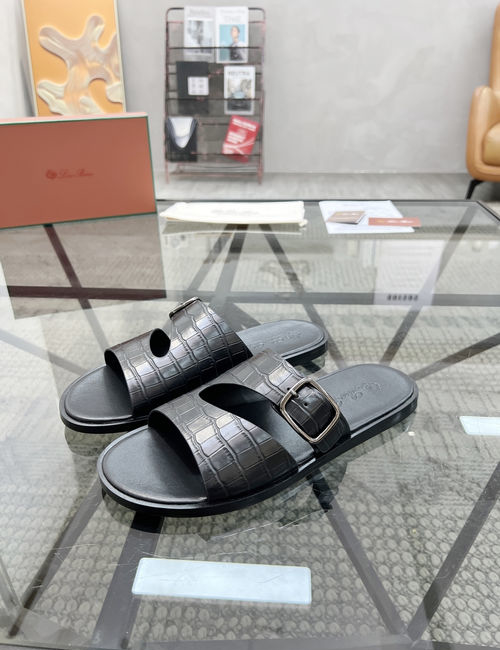 Loro Piana LP Cowhide Upper Casual Comfortable Slippers