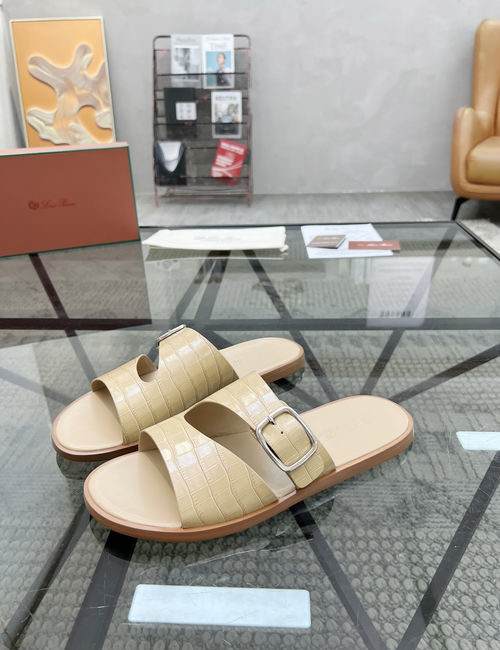 Loro Piana LP Cowhide Upper Casual Comfortable Slippers