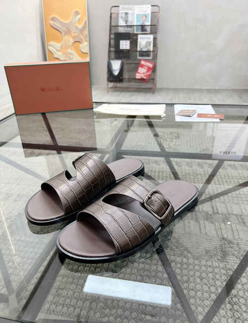 Loro Piana LP Cowhide Upper Casual Comfortable Slippers