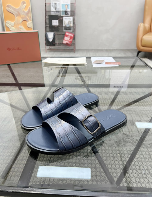 Loro Piana LP Cowhide Upper Casual Comfortable Slippers