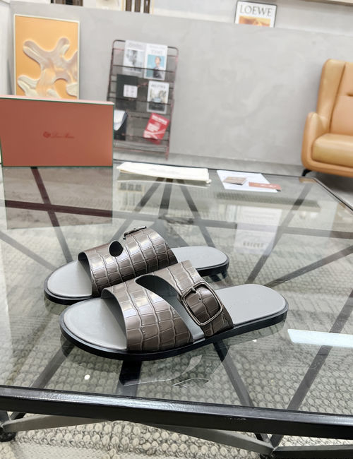 Loro Piana LP Cowhide Upper Casual Comfortable Slippers