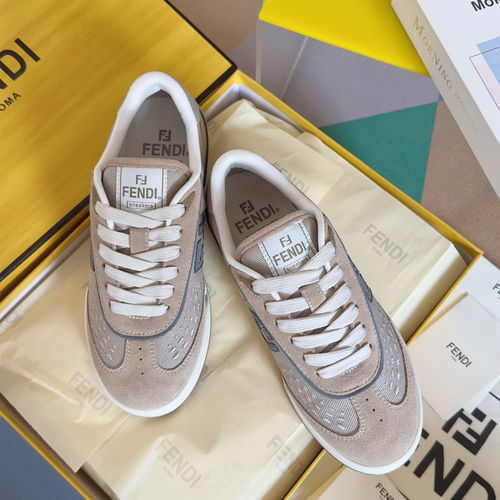 Fendi Match Series Casual Leather Sneakers