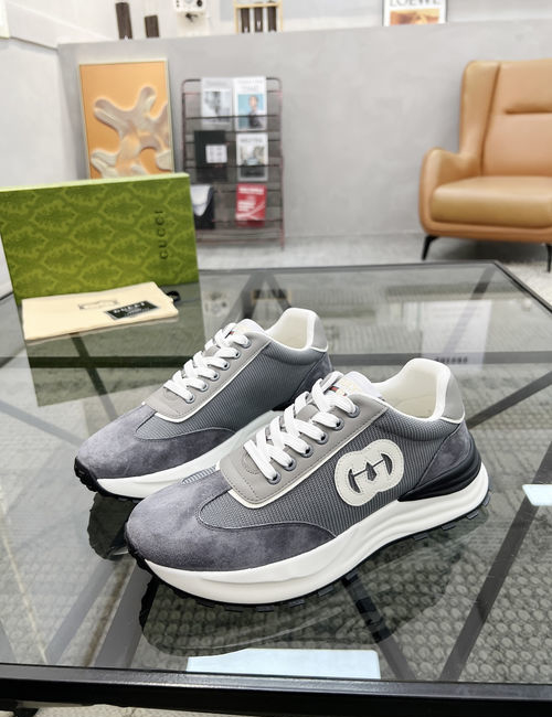 Gucci Mesh-paneled Sneakers With Air-cushion Sole