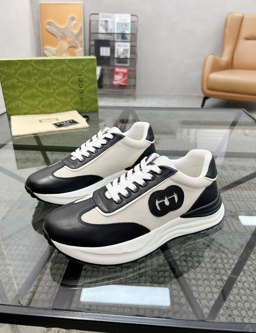 Gucci Mesh-paneled Sneakers With Air-cushion Sole