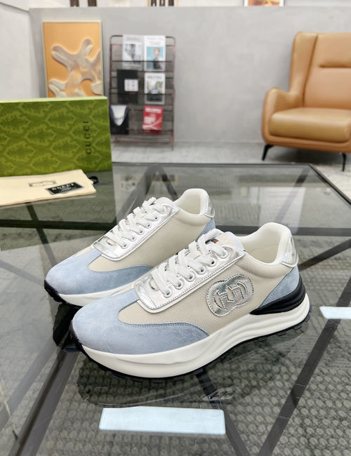 Gucci Mesh-paneled Sneakers With Air-cushion Sole