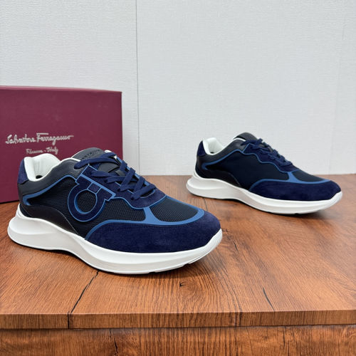 Ferragamo Cancini Buckle Low Top Casual Shoes