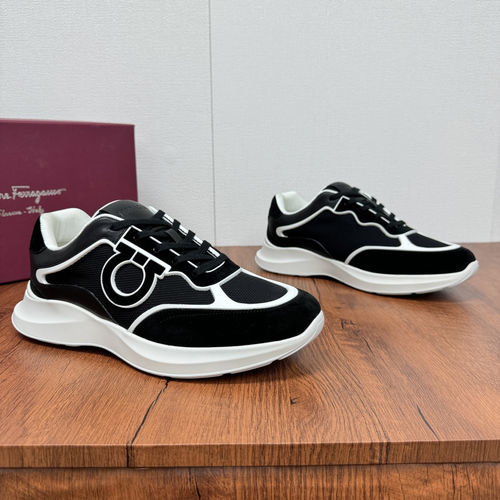 Ferragamo Cancini Buckle Low Top Casual Shoes