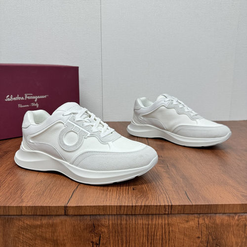 Ferragamo Cancini Buckle Low Top Casual Shoes