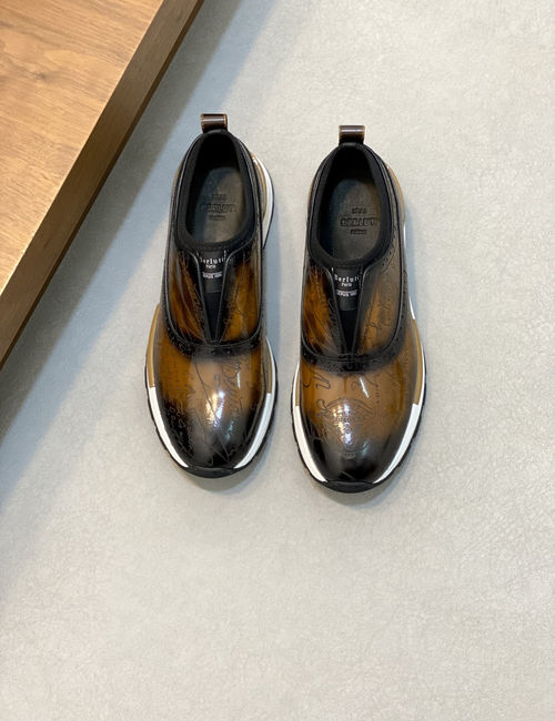 Berluti Hand-rubbed Cowhide Leather Casual Shoes