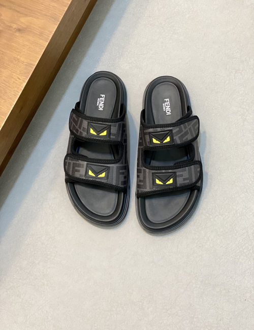 Fendi Hardware Decor Slide Sandals