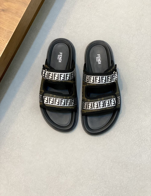 Fendi Hardware Decor Slide Sandals