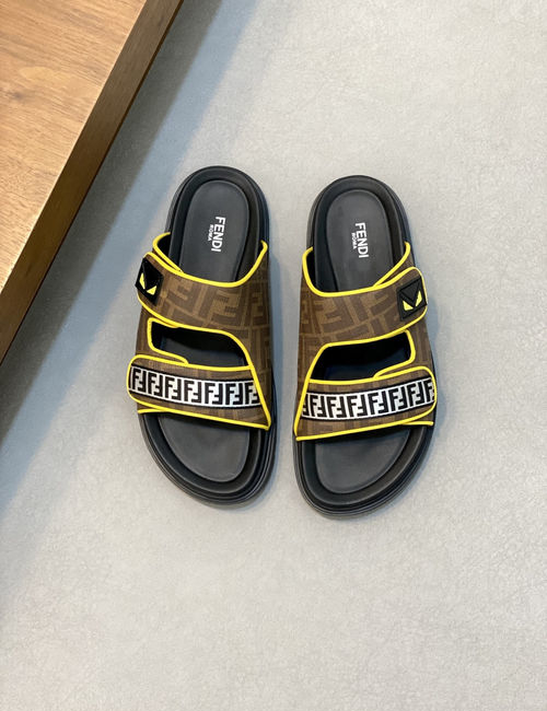 Fendi Hardware Decor Slide Sandals