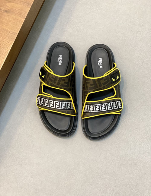 Fendi Hardware Decor Slide Sandals