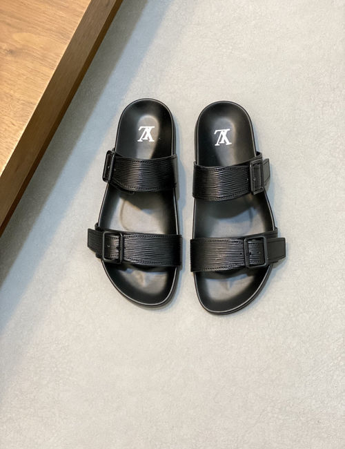 Louis Vuitton LV Monogram Padded Velcro Slides With Soft Sole