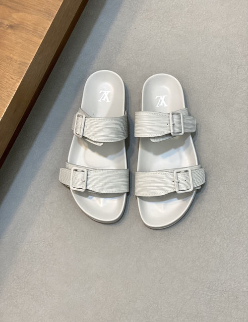 Louis Vuitton LV Monogram Padded Velcro Slides With Soft Sole