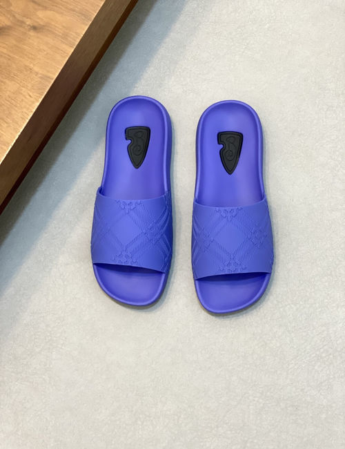 Burberry Plaid Slides With Original Sole