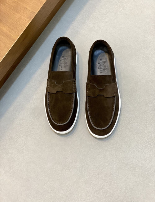 Hermes Stitched Leather Loafers With EVA Outsole