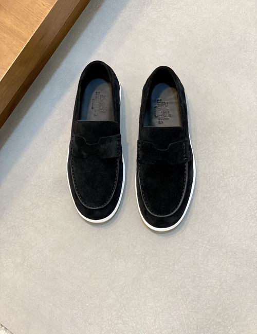 Hermes Stitched Leather Loafers With EVA Outsole