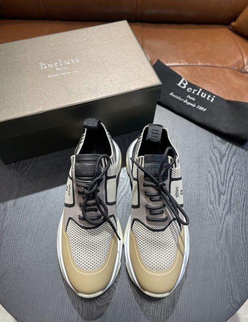 Berluti Shadow Knit Slip-on Sneakers