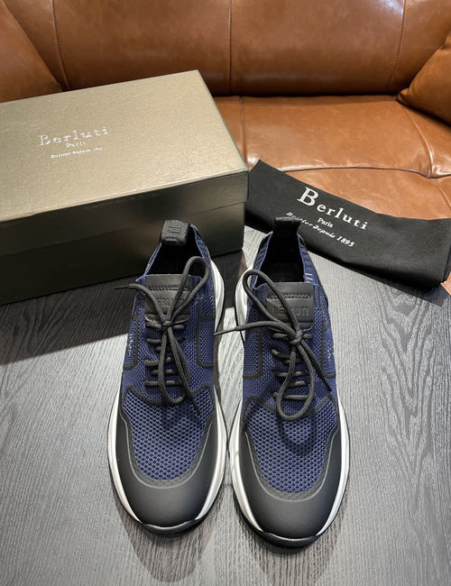 Berluti Shadow Sneakers Knit Upper Handcrafted Sole
