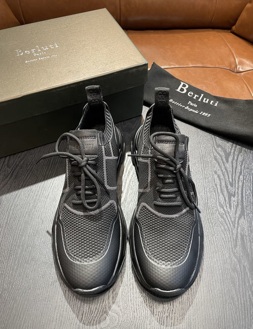 Berluti Shadow Knit Slip-on Sneakers