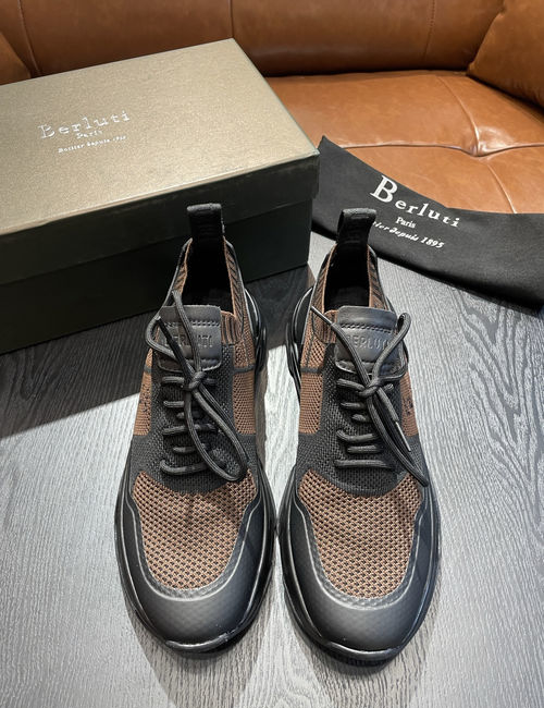 Berluti Shadow Knit Slip-on Sneakers