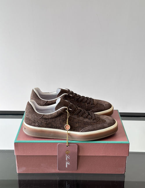 Loro Piana LP Weekendwalk Sneakers With Suede Panels