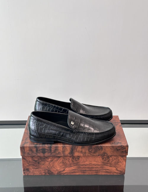 Stefano Ricci Premium Crocodile Pattern Casual Leather Shoes