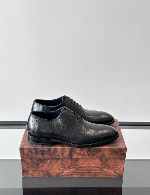 Stefano Ricci Premium Crocodile Pattern Casual Leather Shoes