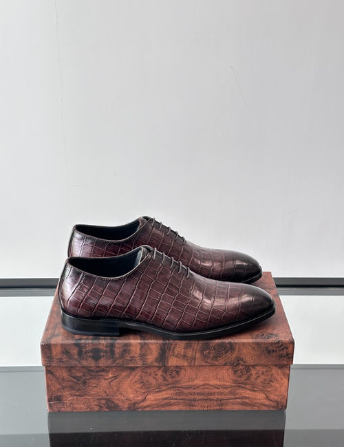 Stefano Ricci Premium Crocodile Pattern Casual Leather Shoes