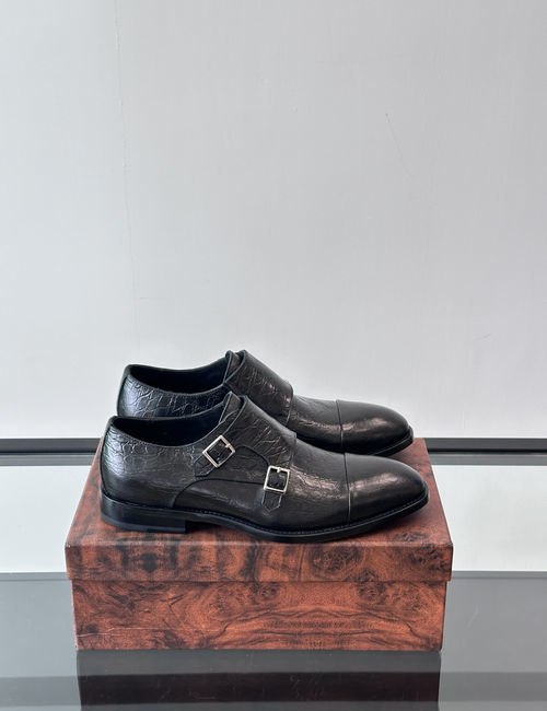 Stefano Ricci Premium Crocodile Pattern Casual Leather Shoes