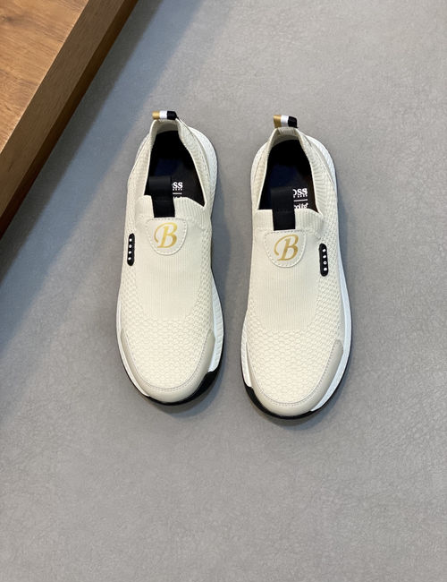 Hugo Boss Leather Flyknit Casual Sneakers