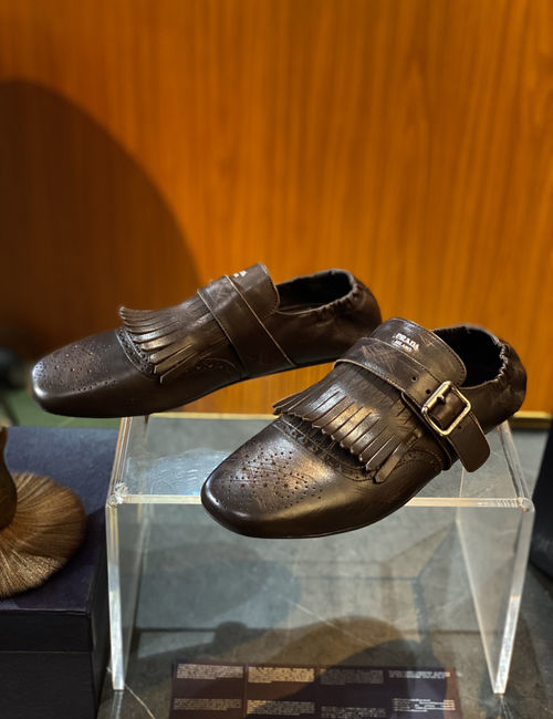 Prada Genuine Leather Loafer Shoes
