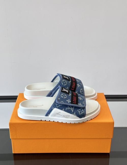Louis Vuitton LV Miami Monogram Adjustable Velcro Comfortable Slippers