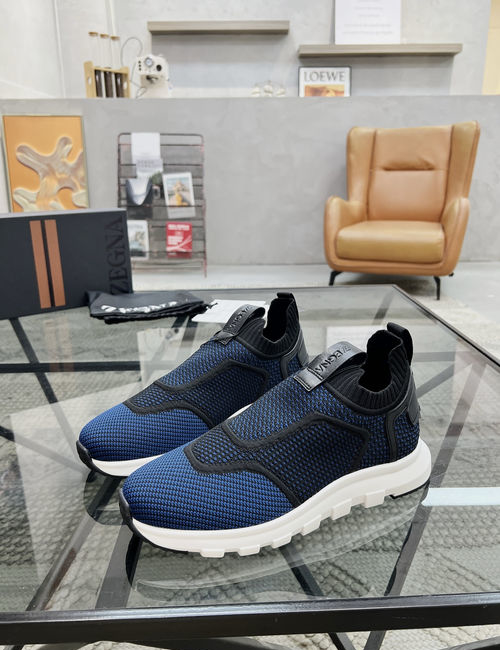 Zegna Knit Fabric Slip On Casual Sneakers