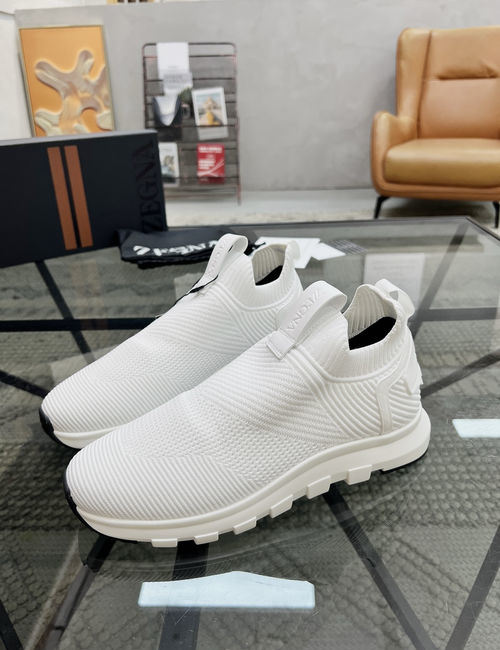 Zegna Knit Fabric Slip On Casual Sneakers