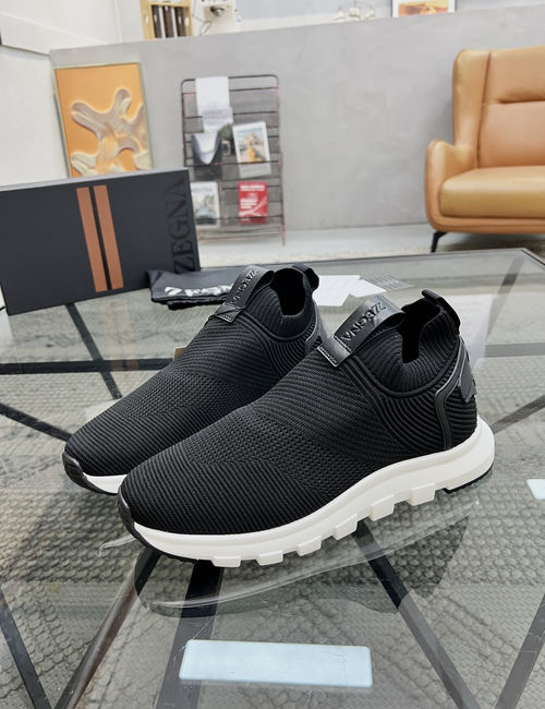 Zegna Knit Fabric Slip On Casual Sneakers