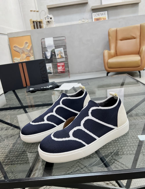 Zegna Knit Fabric Slip On Casual Sneakers