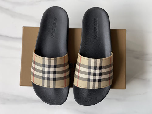 Burberry Check Slides Casual Comfortable Lightweight