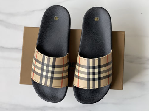 Burberry Check Slides Casual Comfortable Lightweight