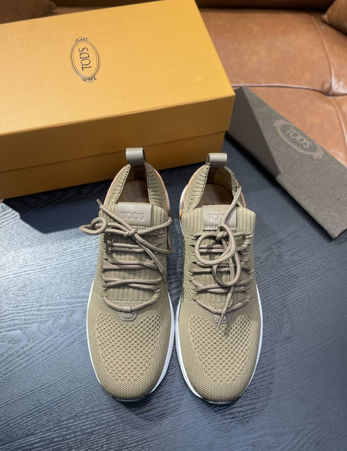 Tods Knit Fabric Casual Sneakers With Rubber Dots