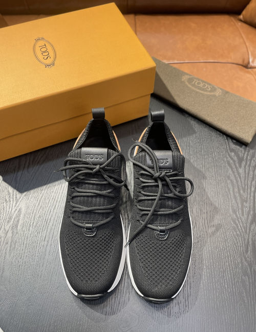 Tods Knit Fabric Casual Sneakers With Rubber Dots