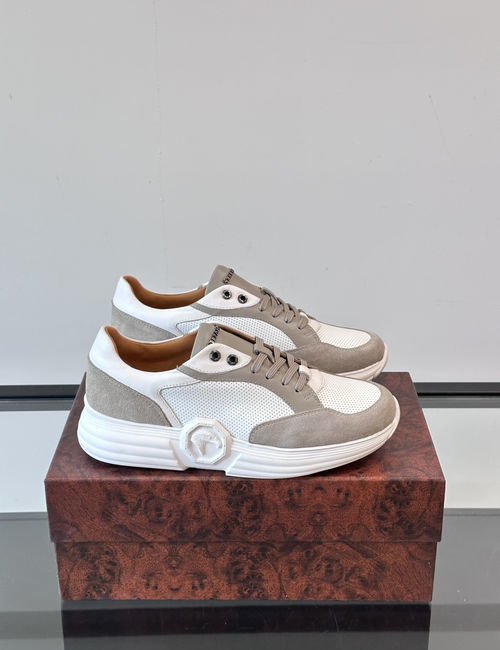 Stefano Ricci Perforated Leather Sneakers Breathable Stylish