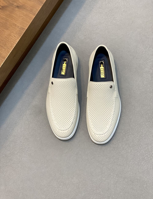 Zilli Hollow-out Leather Shoes With Latex Insole