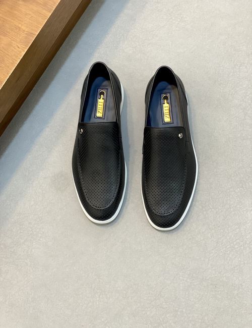 Zilli Hollow-out Leather Shoes With Latex Insole