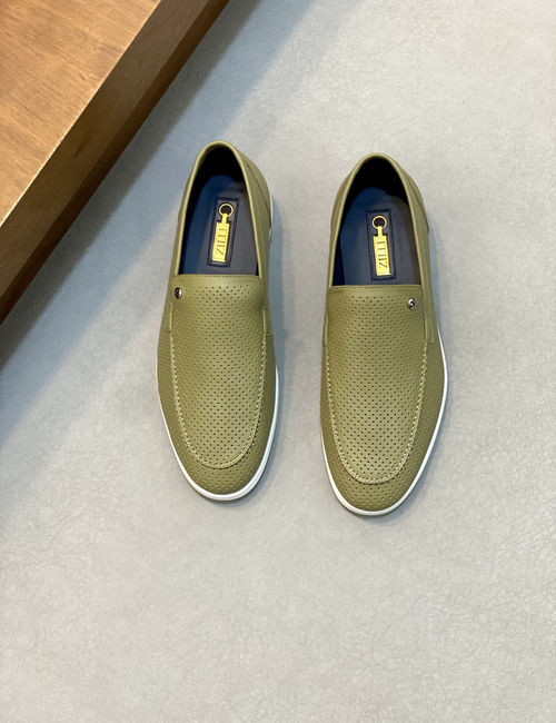 Zilli Hollow-out Leather Shoes With Latex Insole