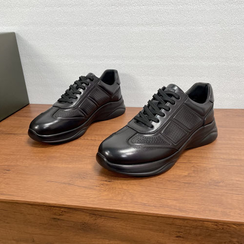Berluti Patina Perforated Leather Casual Sneakers Black